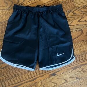 Nike Athletic Black and White Shorts with Elastic Waistband